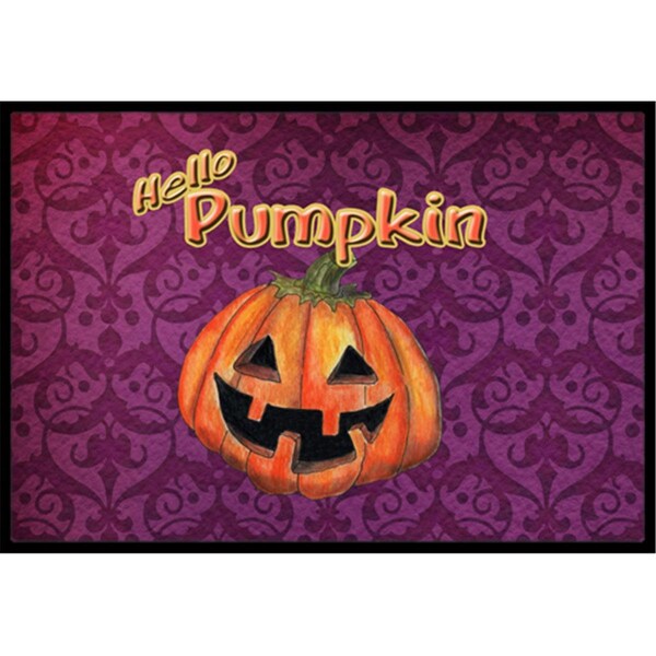 Carolines Treasures 18 x 27 in. Hello Pumpkin Halloween Indoor Or Outdoor Mat SB3017MAT - main
